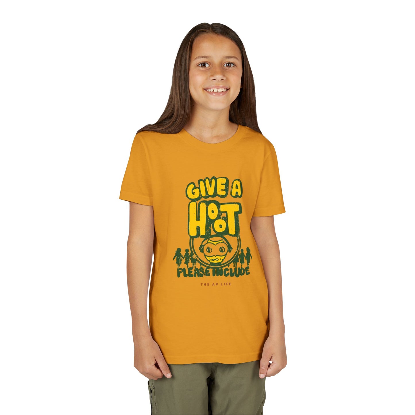 Give A Hoot - Just Include - Retro PSA Style - Youth Unisex Jersey Tee