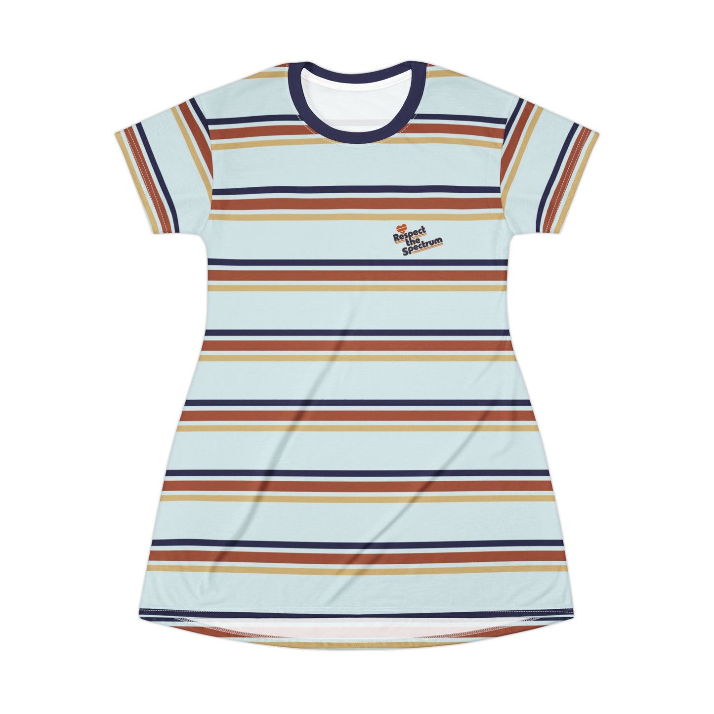 Respect The Spectrum - Women's Striped T-Shirt Dress
