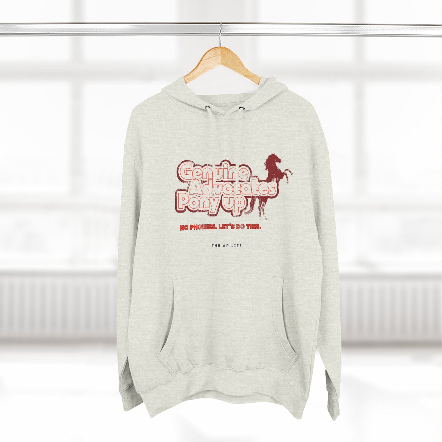 Genuine Advocates Pony Up (No Phonies, Let's Do This) - Adult Unisex Fleece Hoodie