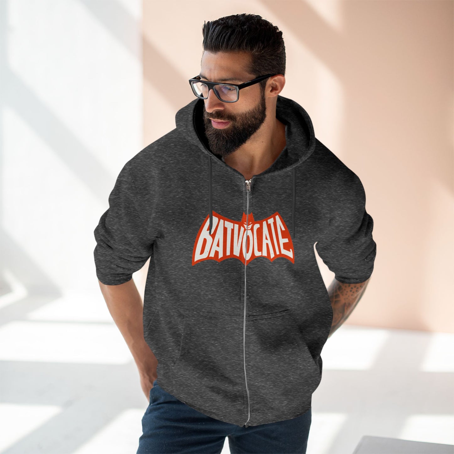 Batvocate - Defending All Forms of Communication - AAC - GLP - S2C - Adult Unisex Zip Hoodie