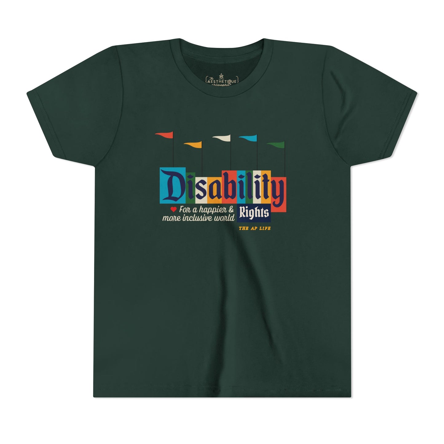 Disability Rights For A Happier & More Inclusive World - Youth Unisex Jersey Tee