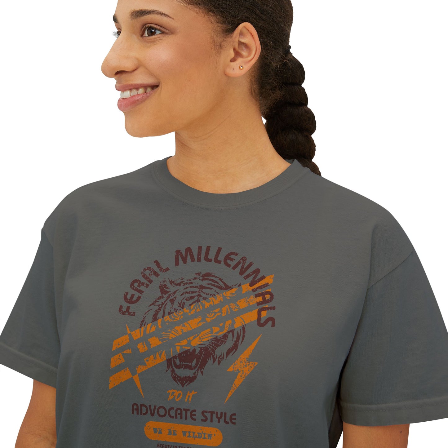 Feral Millennials Do It Advocate Style (We Be Wildin') - Women's Boxy Tee