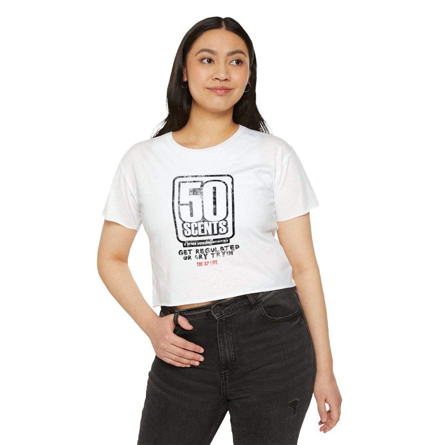 50 Scents & Other Hypersensitivities - Get Regulated or Cry Tryin' - Women's Crop Top Tee