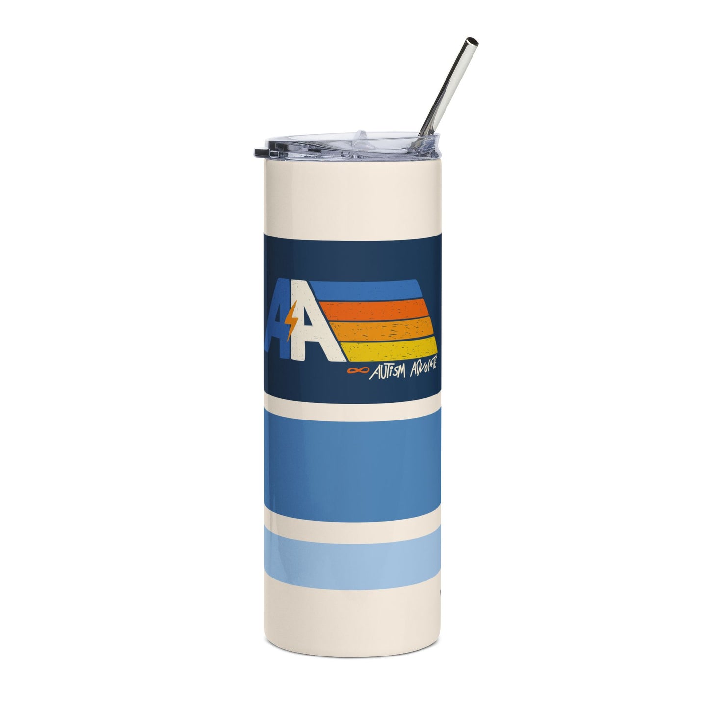 AA - Autism Advocate- Retro Vibe - Stainless Steel Tumbler, 20oz