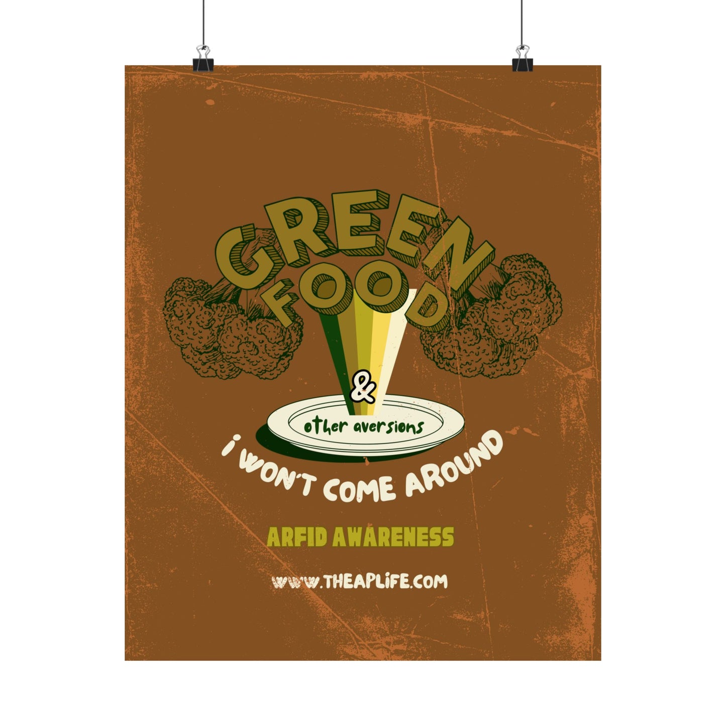 Green Food & Other Aversions ARFID Awareness - Matte Poster