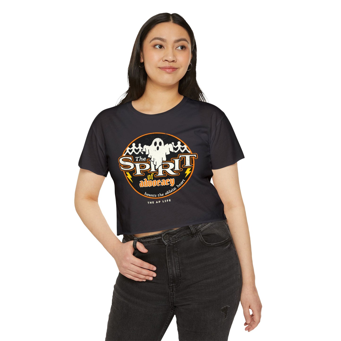 The Spirit of Advocacy (Haunts the Ablelist Heart) - Halloween - Women's Crop Top