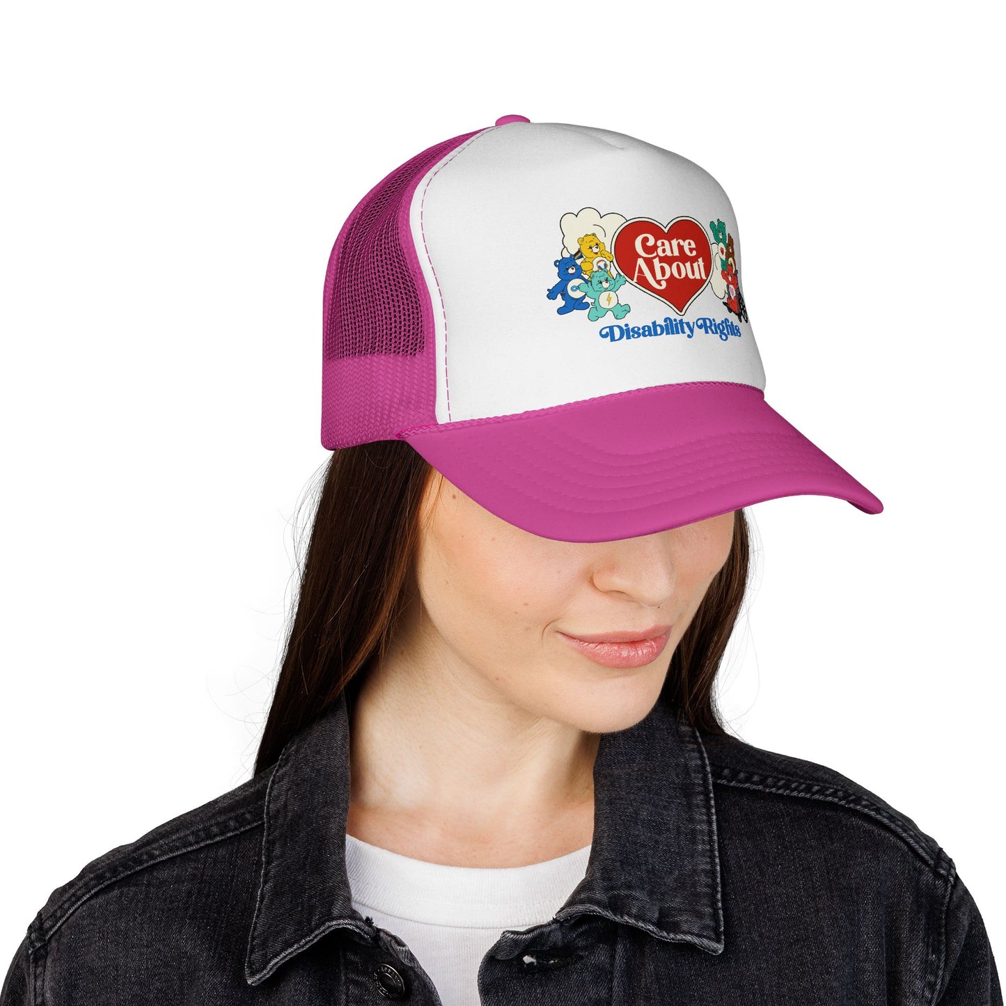 Care About Disability Rights - Retro 80s Vibe - Trucker Caps