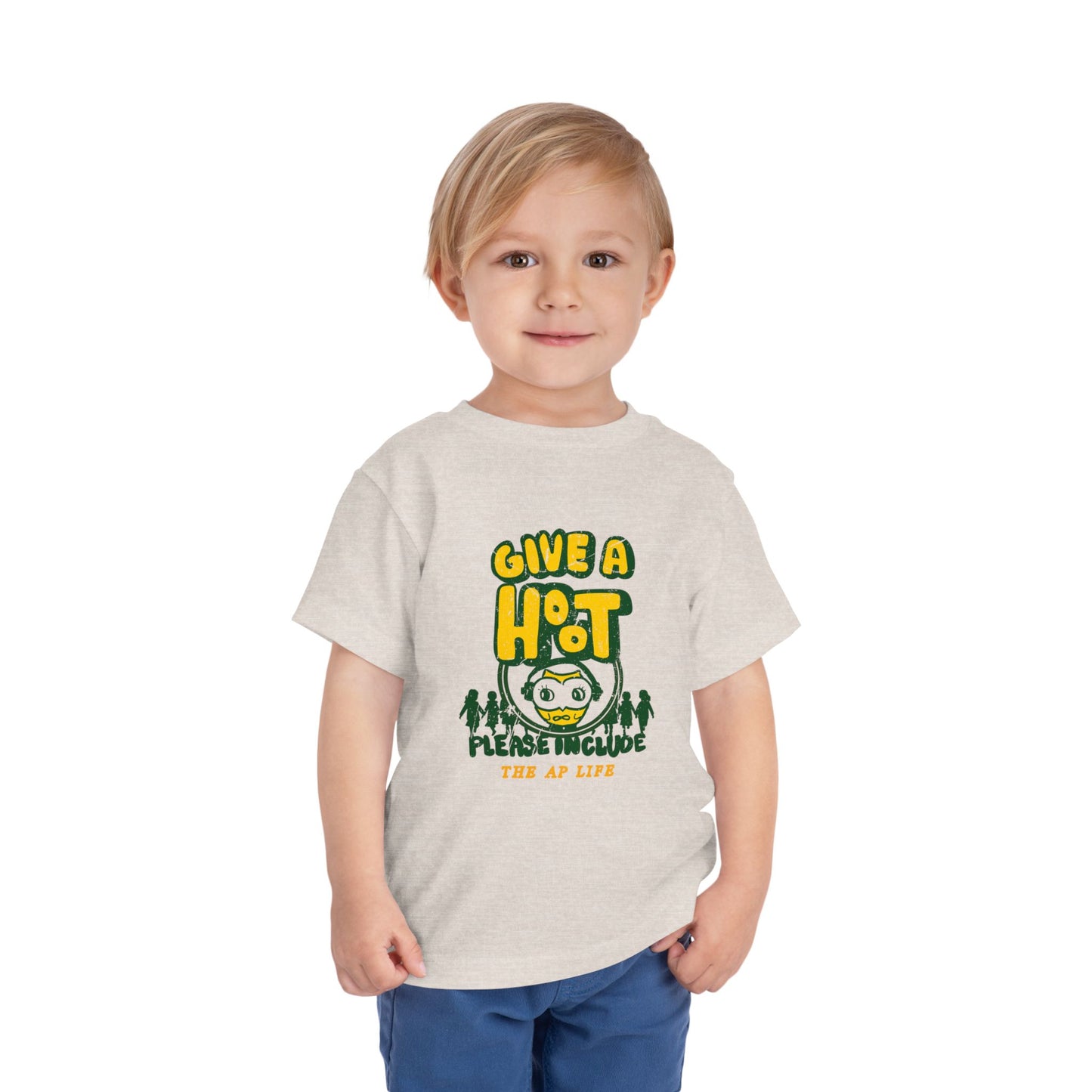 Give A Hoot - Just Include - Retro PSA Style - Toddler Unisex Tee