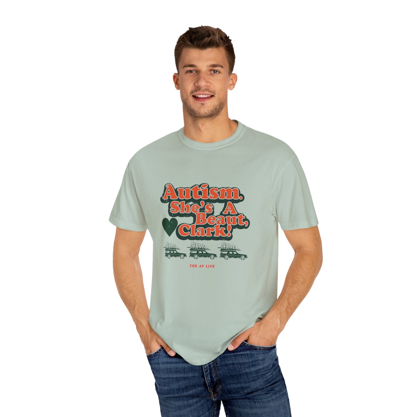 Autism. She's a Beaut, Clark! Christmas Themed Advocacy Tee - Adult Unisex Tee