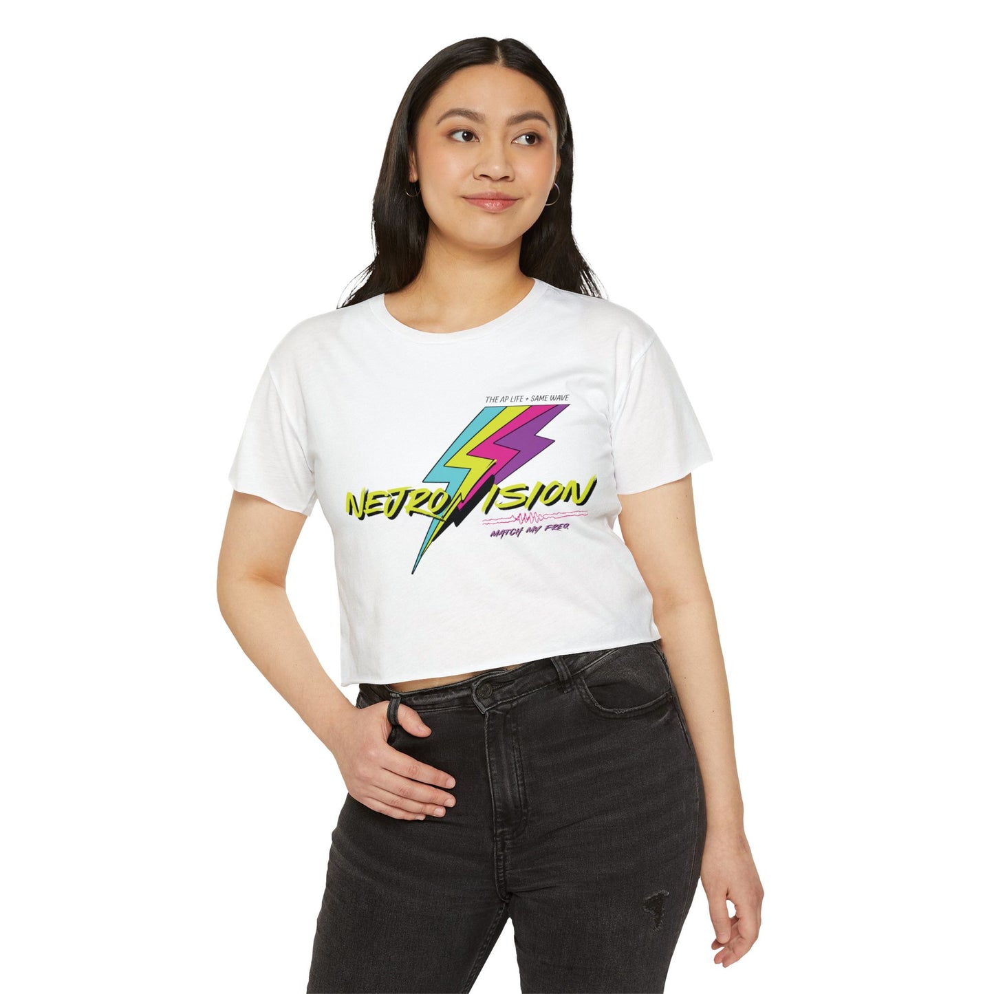 Neurovision - Match my Freq - Epilepsy Awareness Women's Crop Top