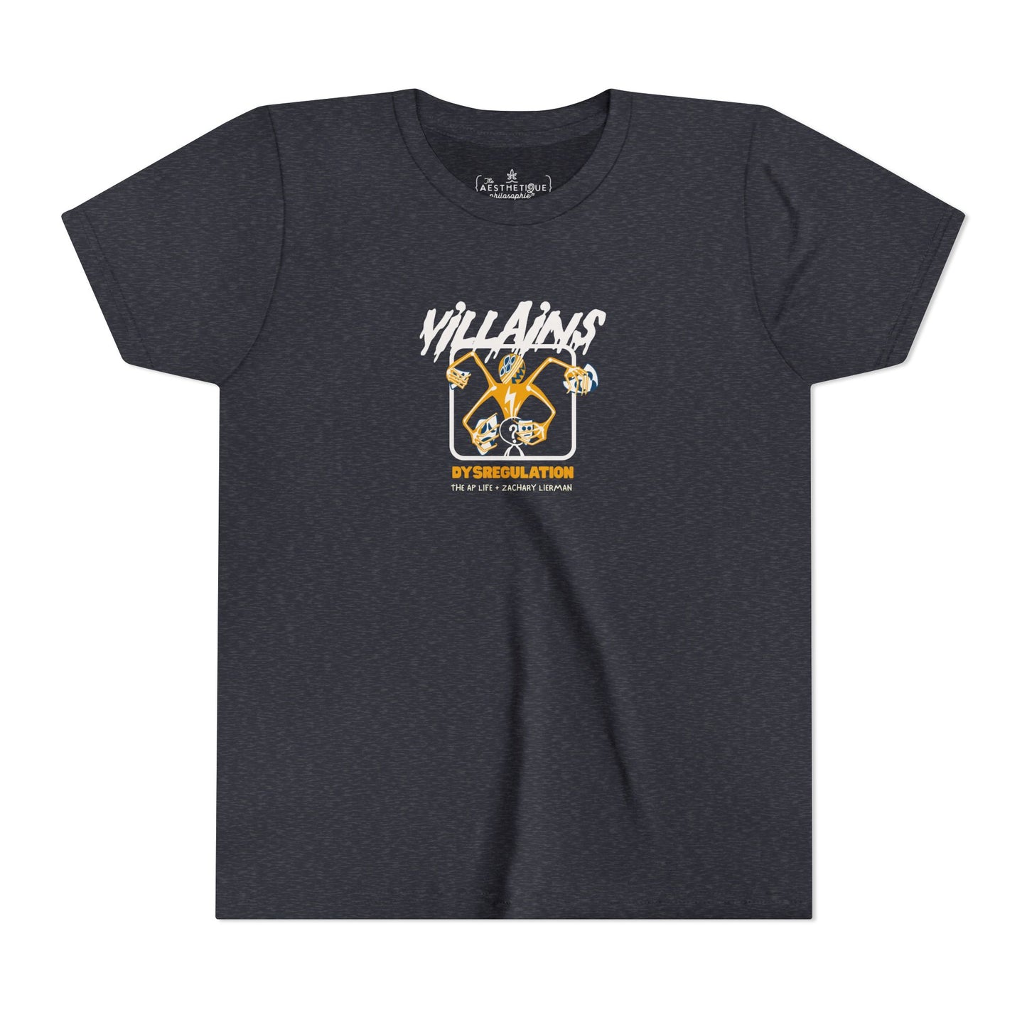 Villains of The Autistic Community Series - Dysregulation - Zachary Lierman - Youth Unisex Jersey Tee