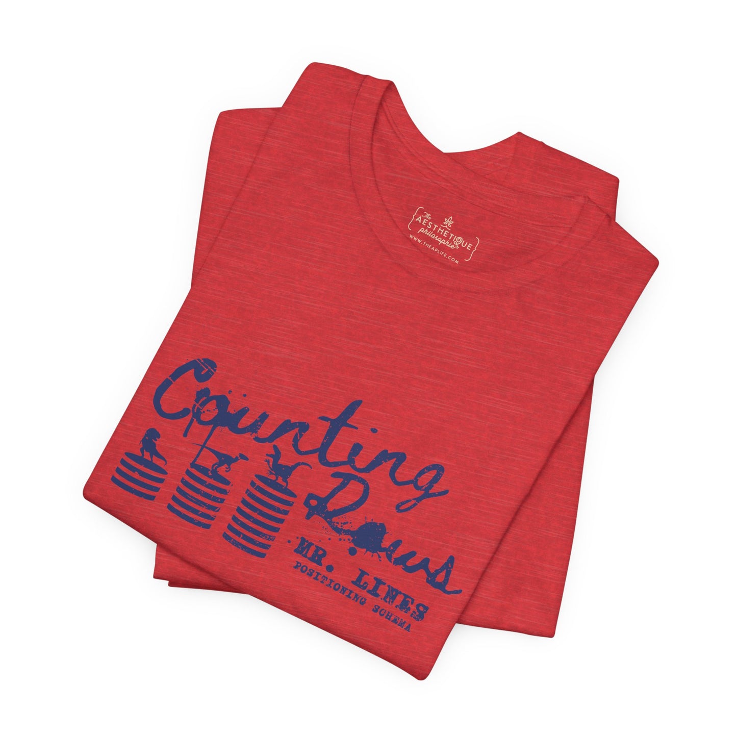 Counting Rows (Mr. Lines & Positioning Schema) - Adult Unisex Jersey Tee