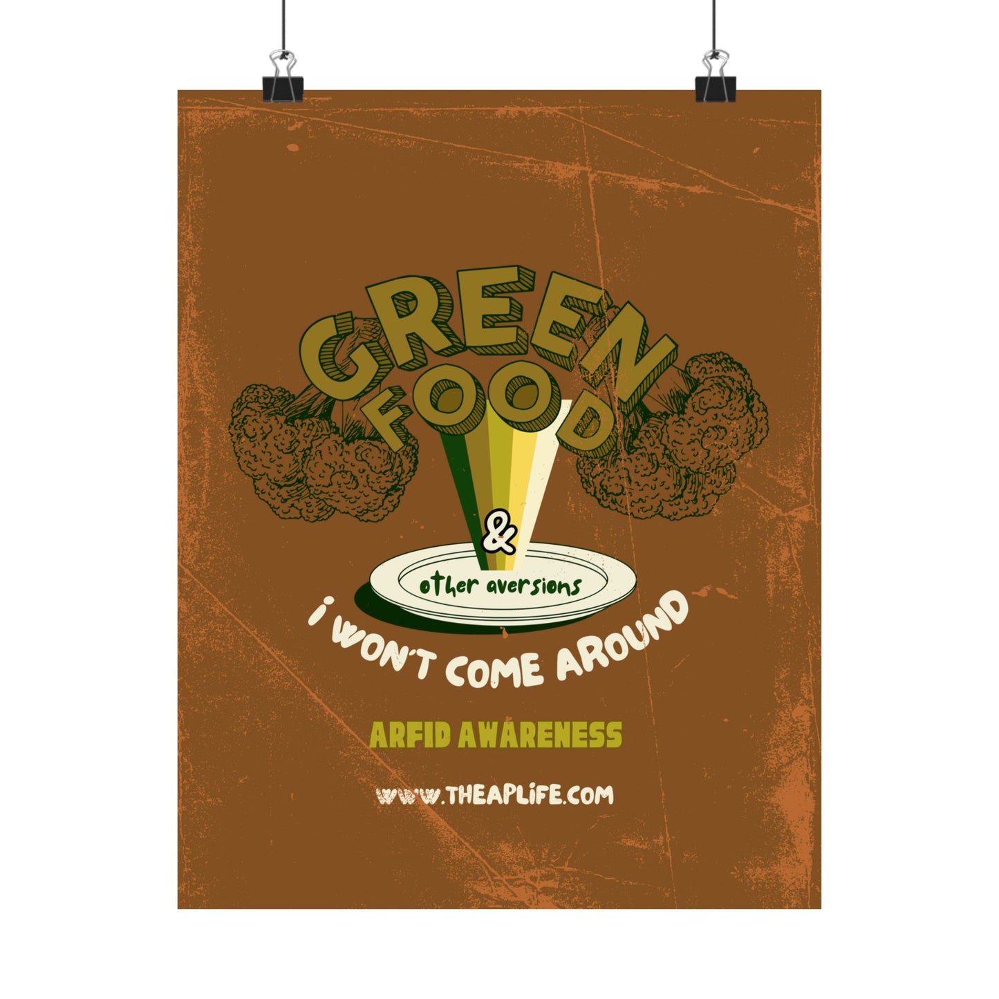 Green Food & Other Aversions ARFID Awareness - Matte Poster