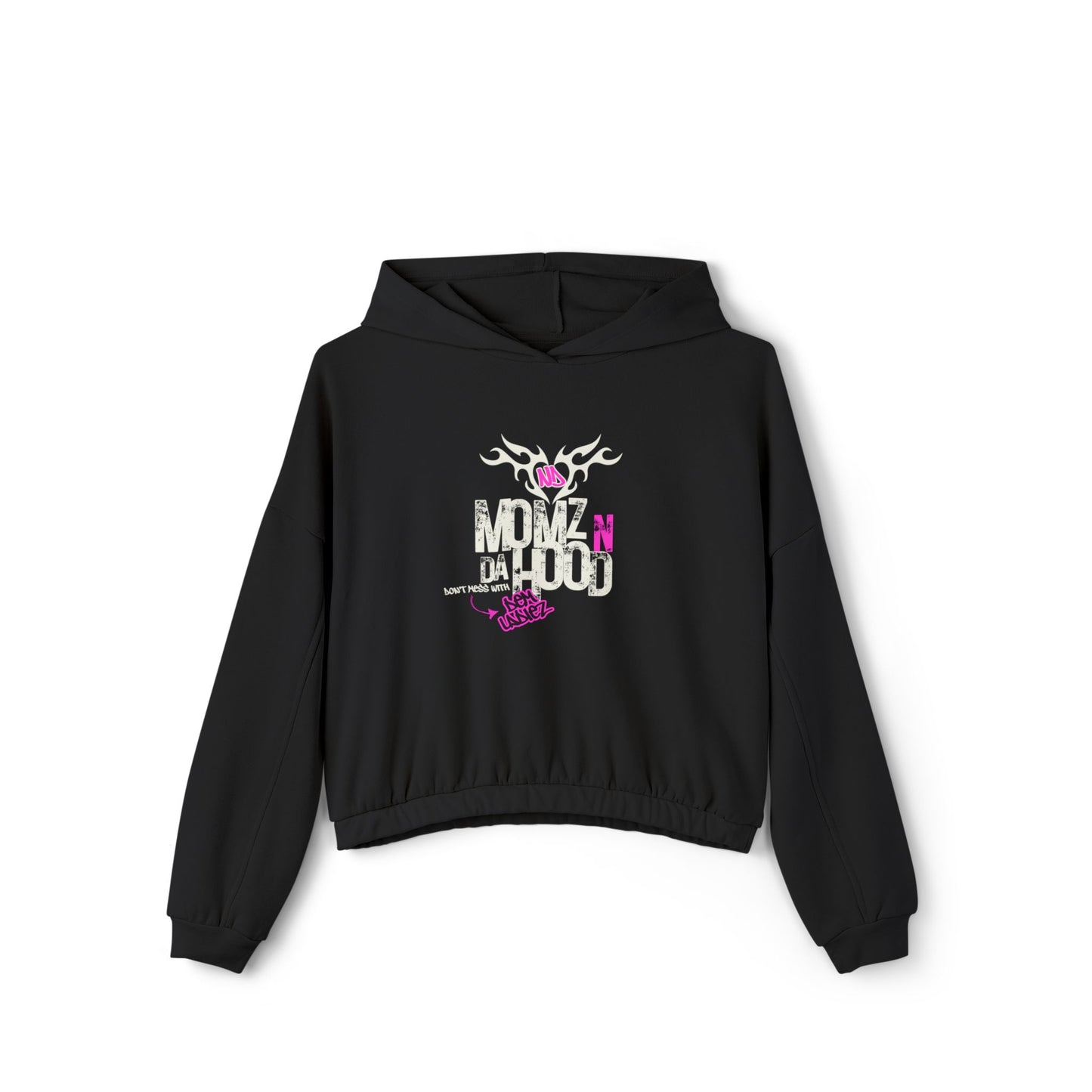 ND Momz N Da Hood (Don't Mess With Dem Ladiez) - Women's Cinched Hoodie