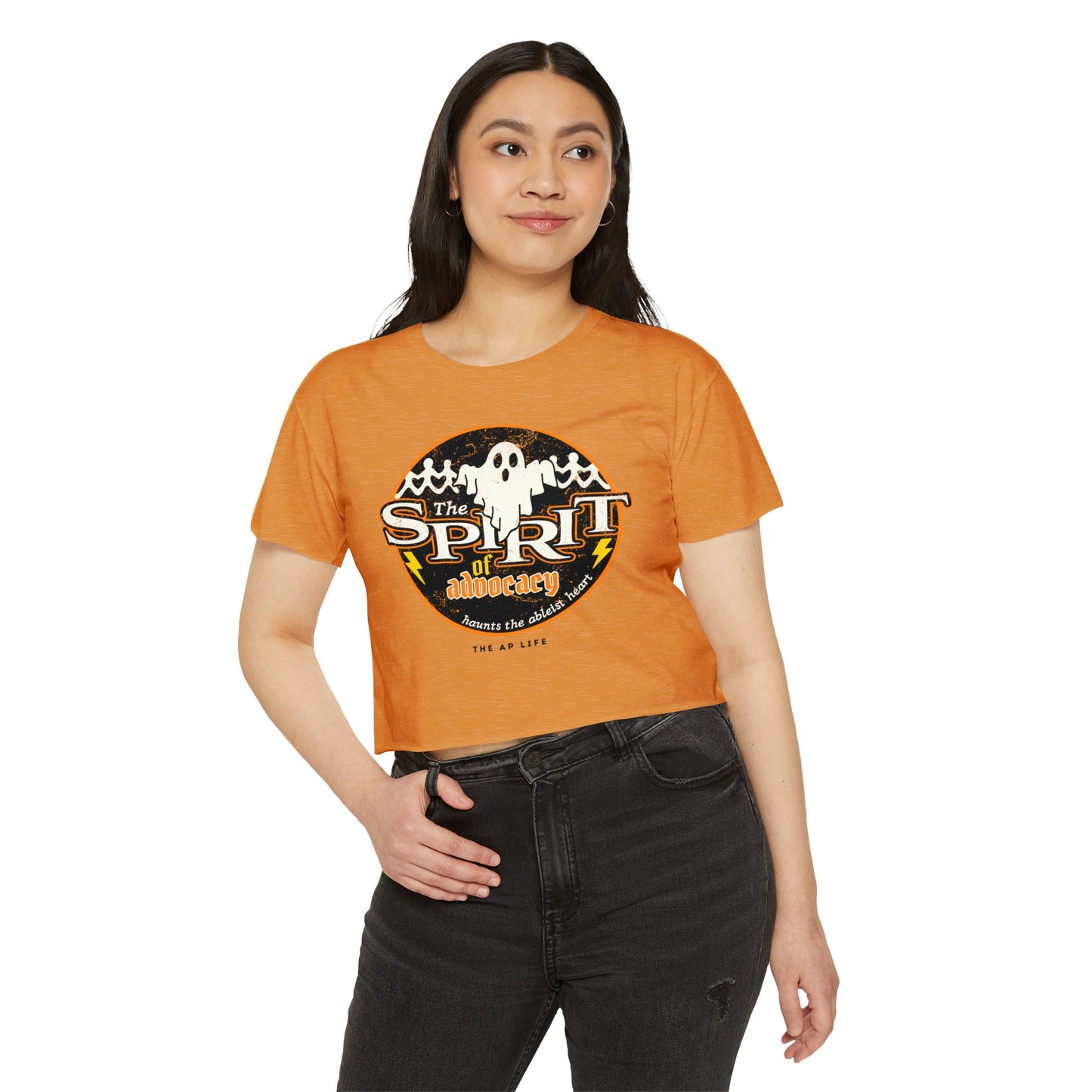 The Spirit of Advocacy (Haunts the Ablelist Heart) - Halloween - Women's Crop Top