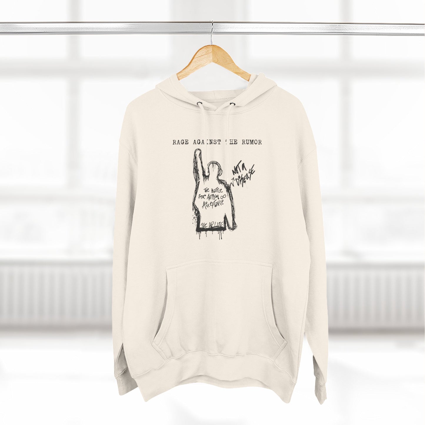 Rage Against the Rumor - The Battle for Autism Acceptance - Adult Unisex Hoodie