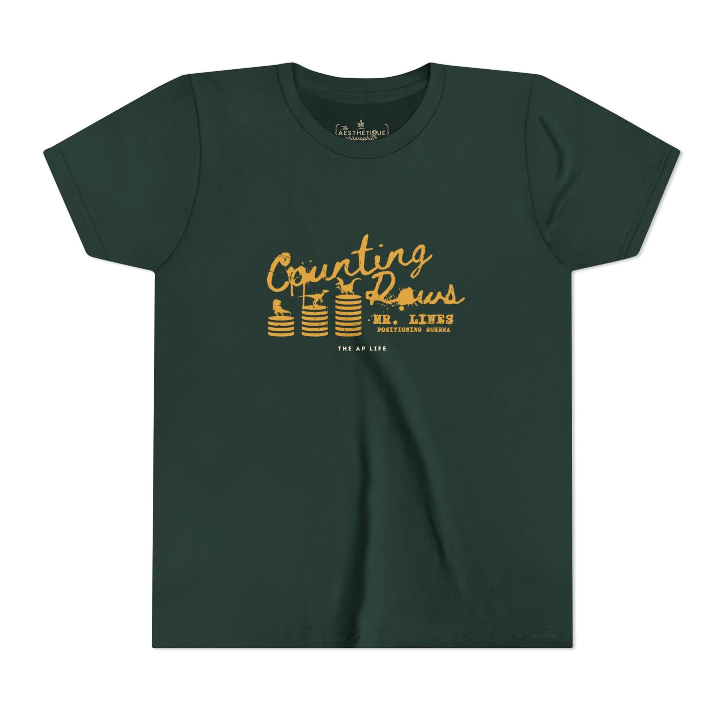 Counting Rows (Mr. Lines & Positioning Schema) - Youth Unisex Jersey Tee