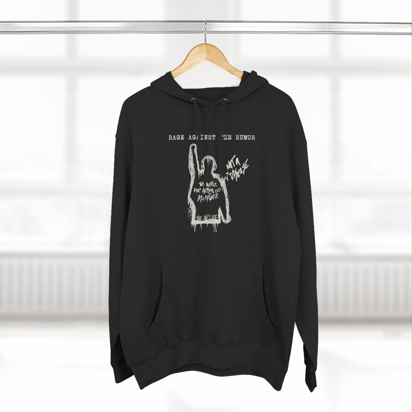 Rage Against the Rumor - The Battle for Autism Acceptance - Adult Unisex Hoodie