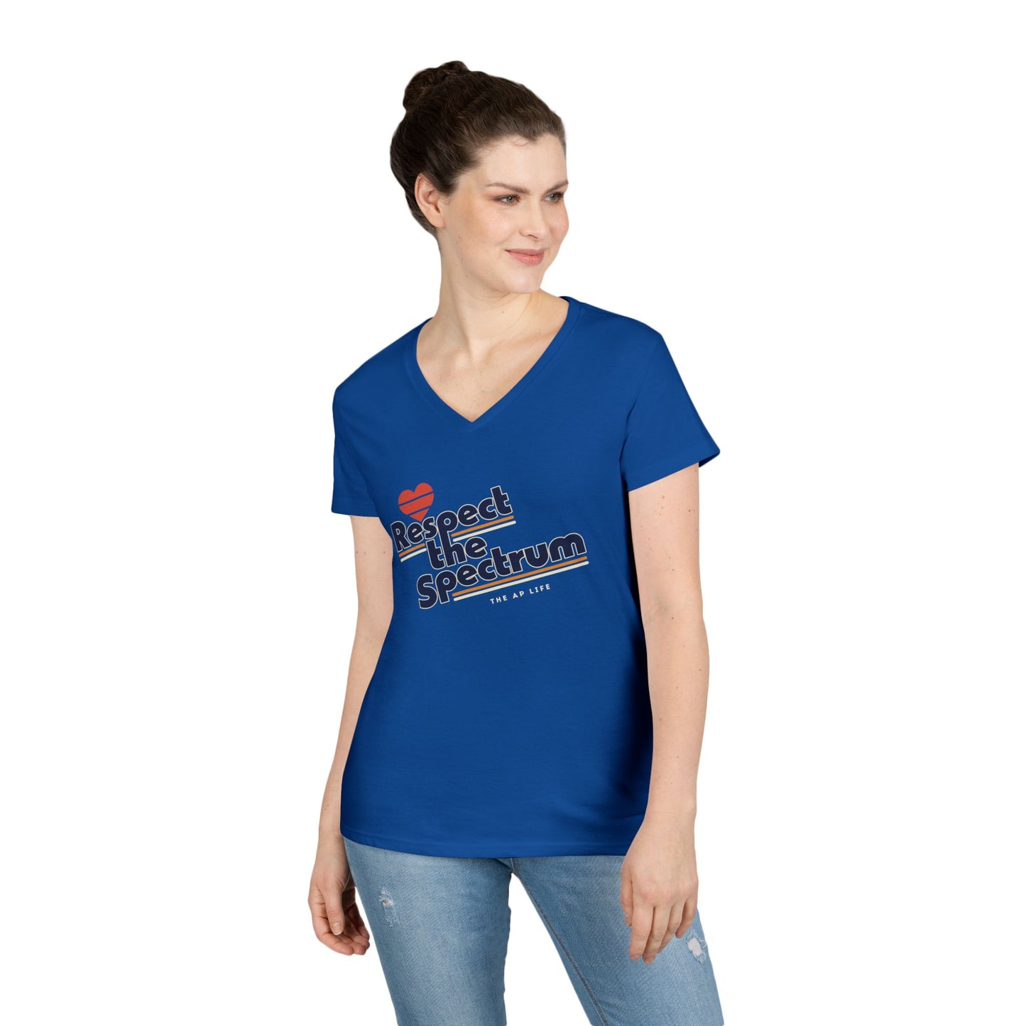 Respect the Spectrum - Women's V-Neck T-Shirt