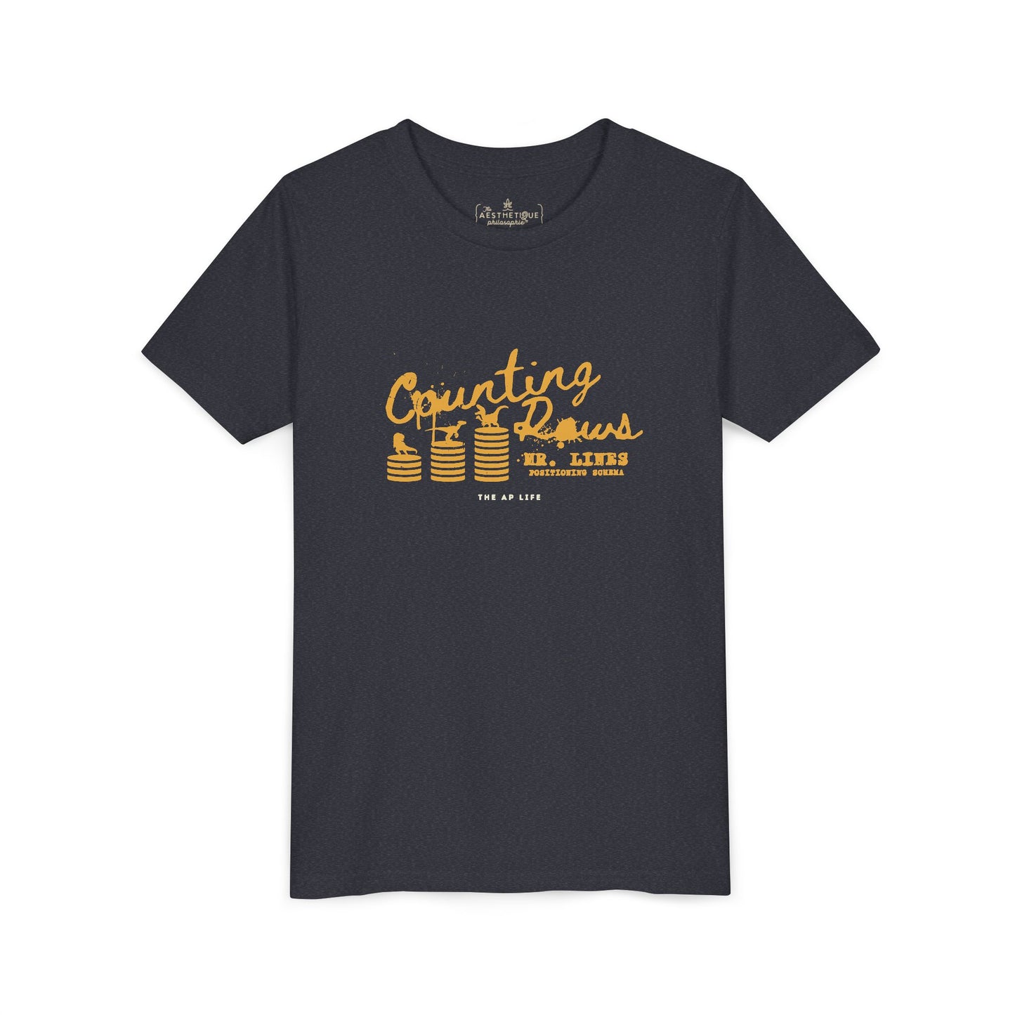 Counting Rows (Mr. Lines & Positioning Schema) - Youth Unisex Jersey Tee