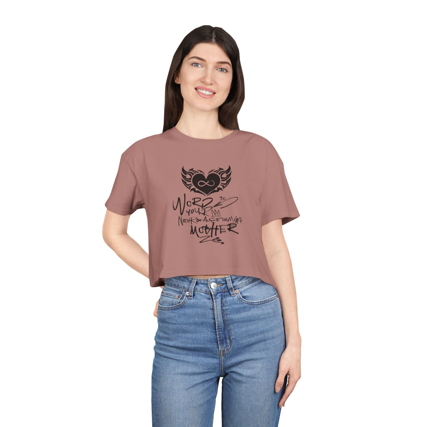 Word to your Neuro-Affirming Mother - 90s Throwback - Women's Cropped Tee