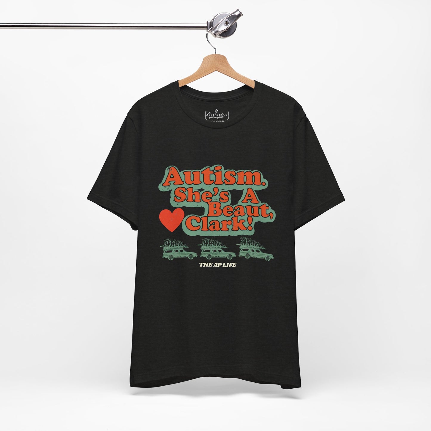 Autism. She's a Beaut, Clark! Christmas Themed Advocacy Tee - Adult Unisex Jersey Tee