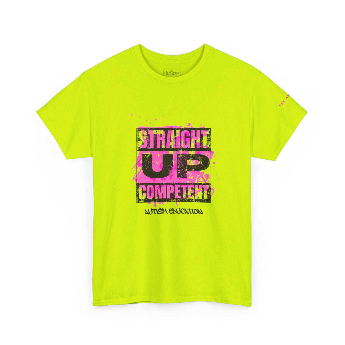 Straight Up Competent Autism Education - Adult Unisex Cotton Tee