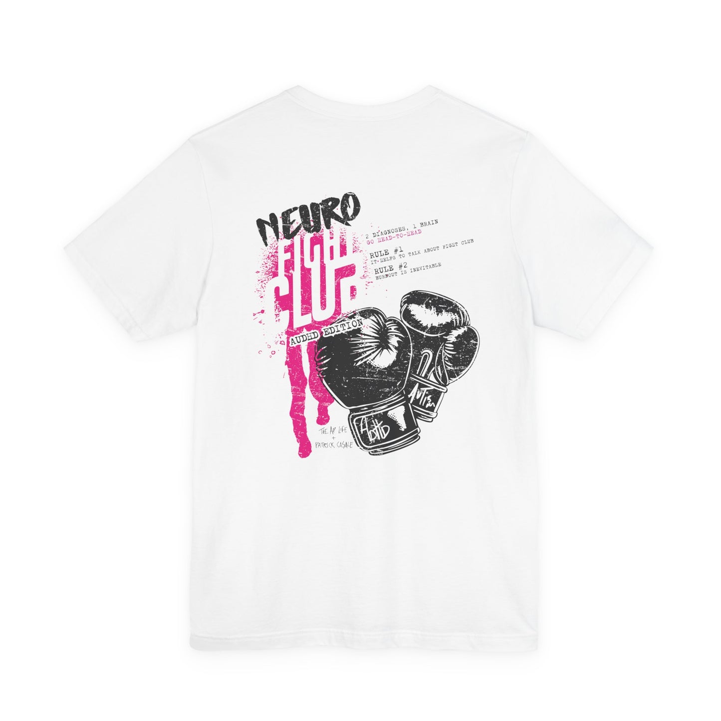 Neuro Fight Club - AuDHD - Patrick Casale - Adult Unisex Jersey Tee (Ships Internationally)