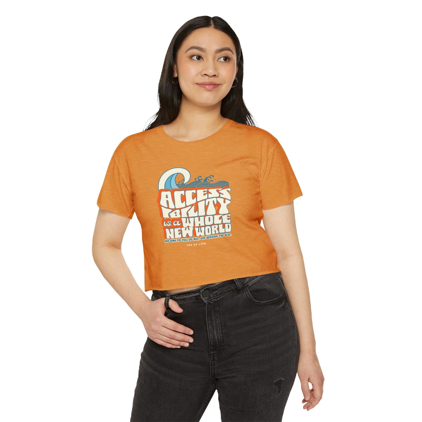 Accessibility Is A Whole New World - Fundraiser Women's Crop Top