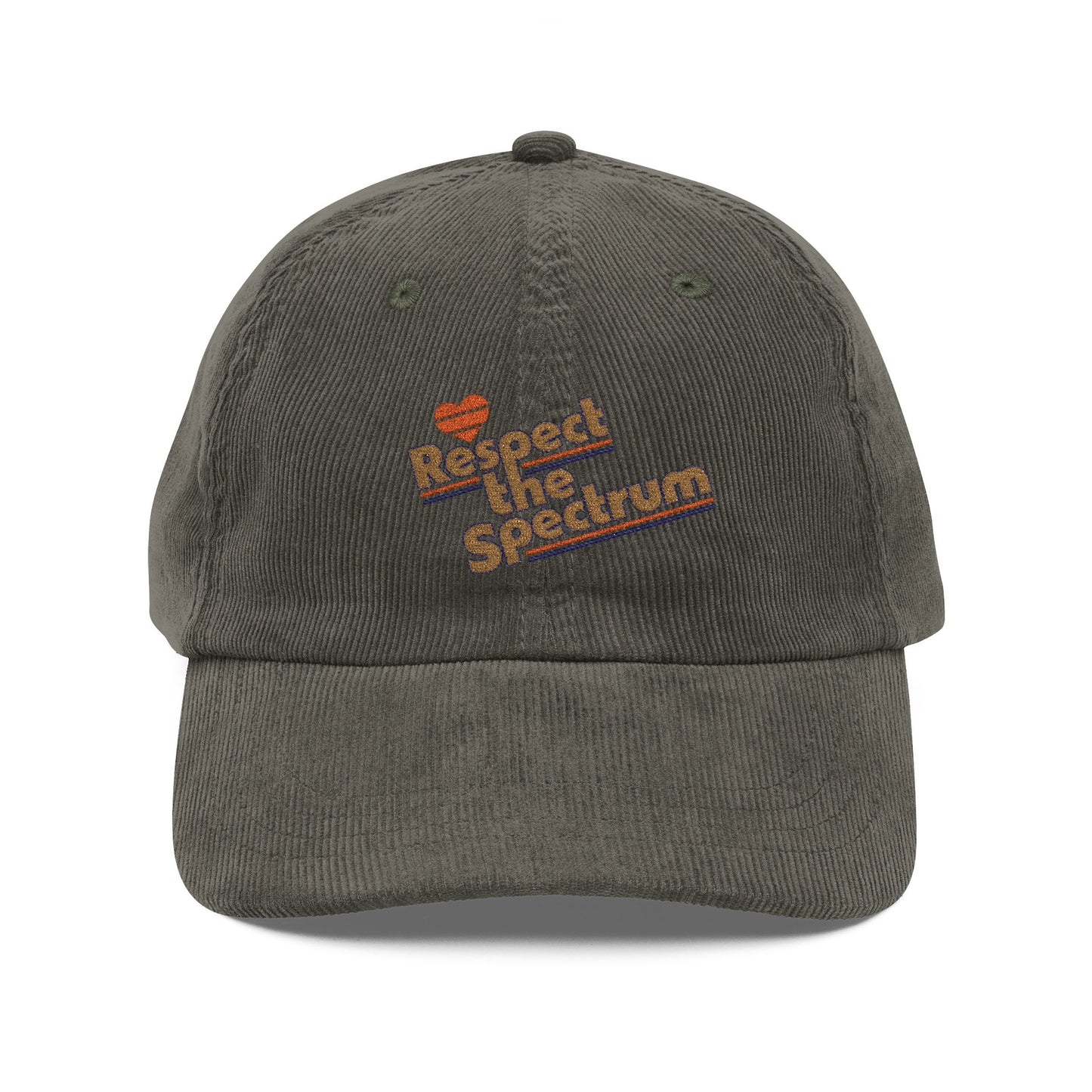 Respect The Spectrum - Embroidered - Adult Unisex Corduroy Cap