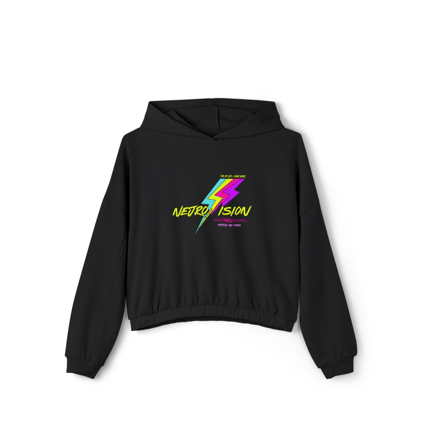 Neurovision - Match my Freq - Epilepsy Awareness - Women's Cinched/Cropped Hoodie