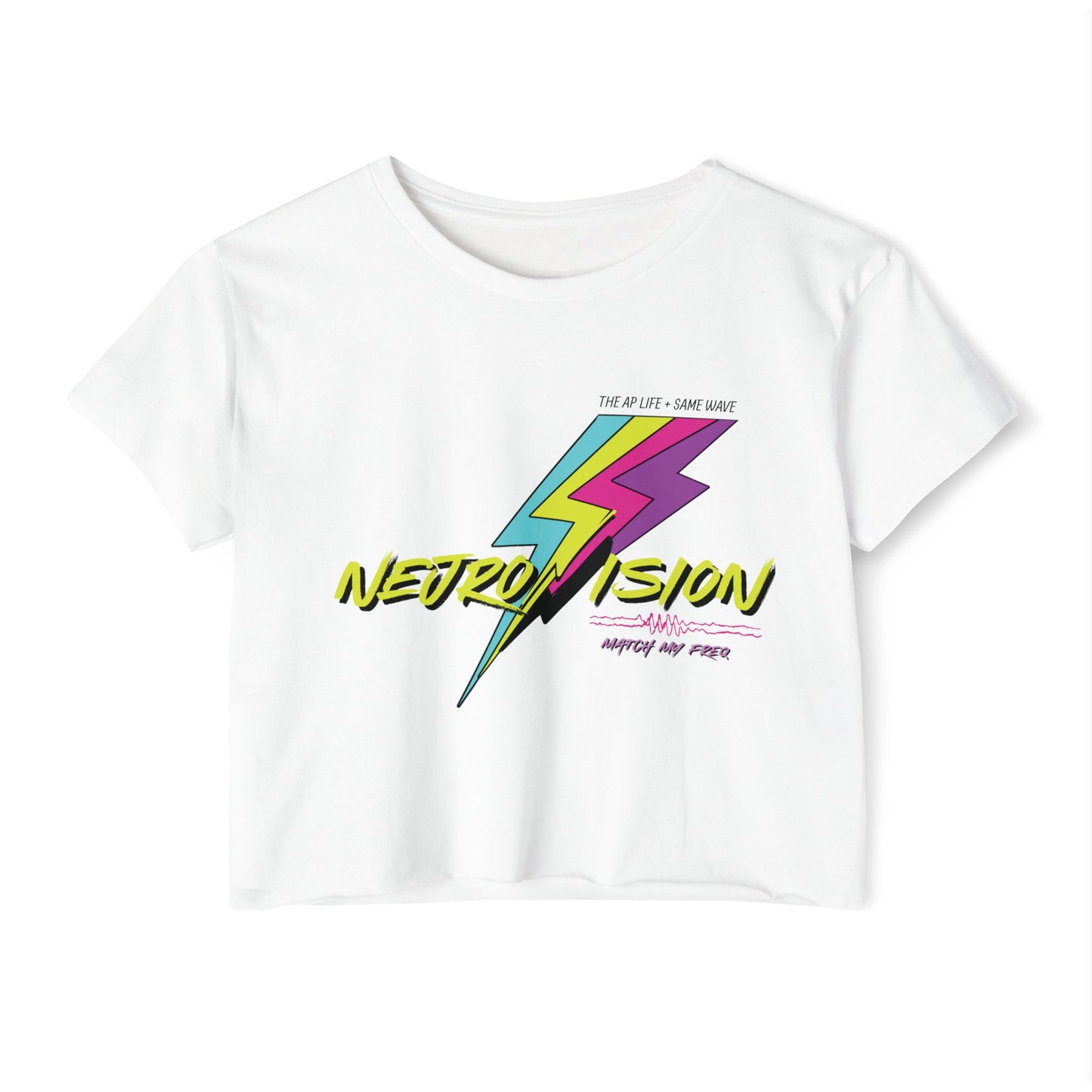 Neurovision - Match my Freq - Epilepsy Awareness Women's Crop Top