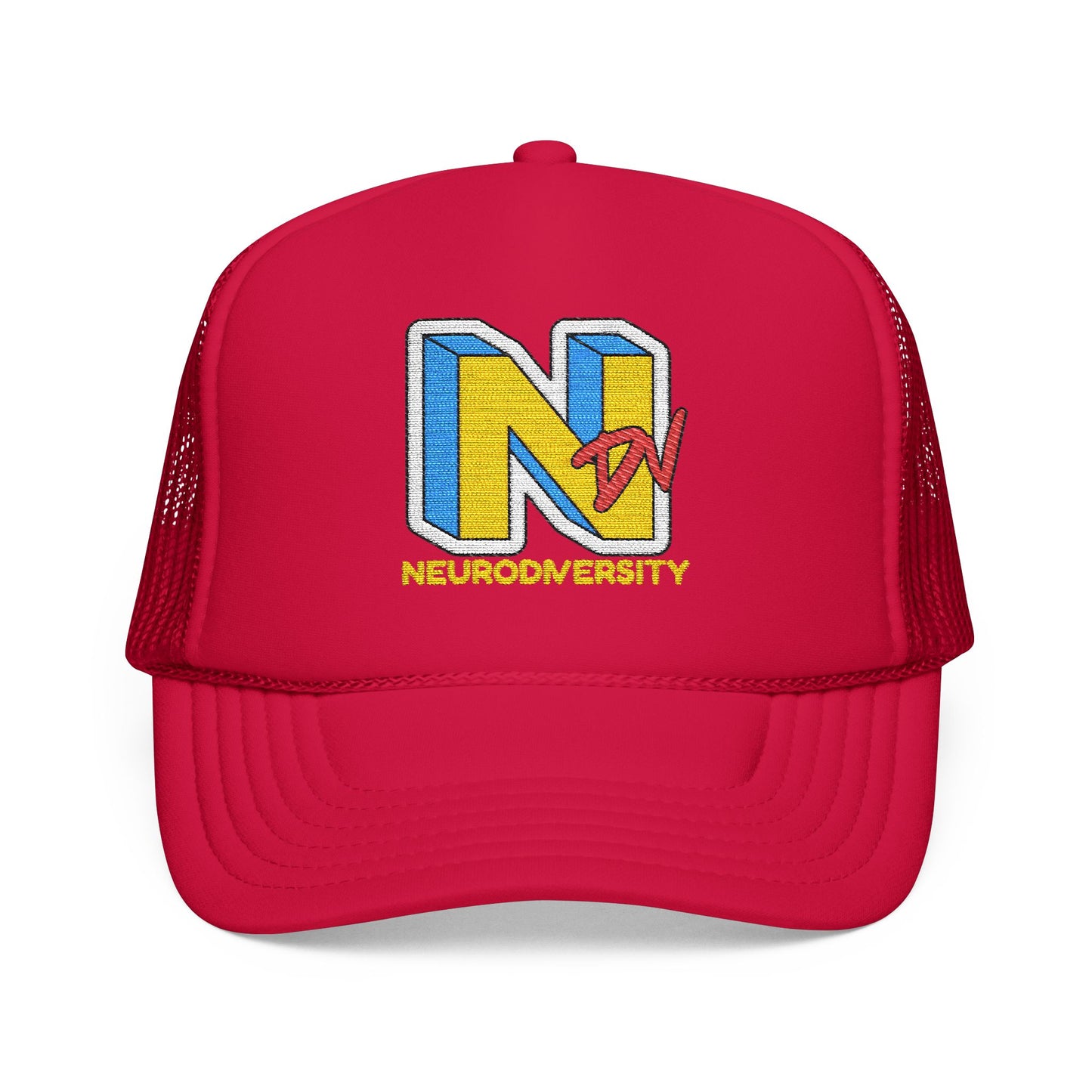 NDV Neurodiversity Rocks Embroidered Adult Unisex Trucker Hat