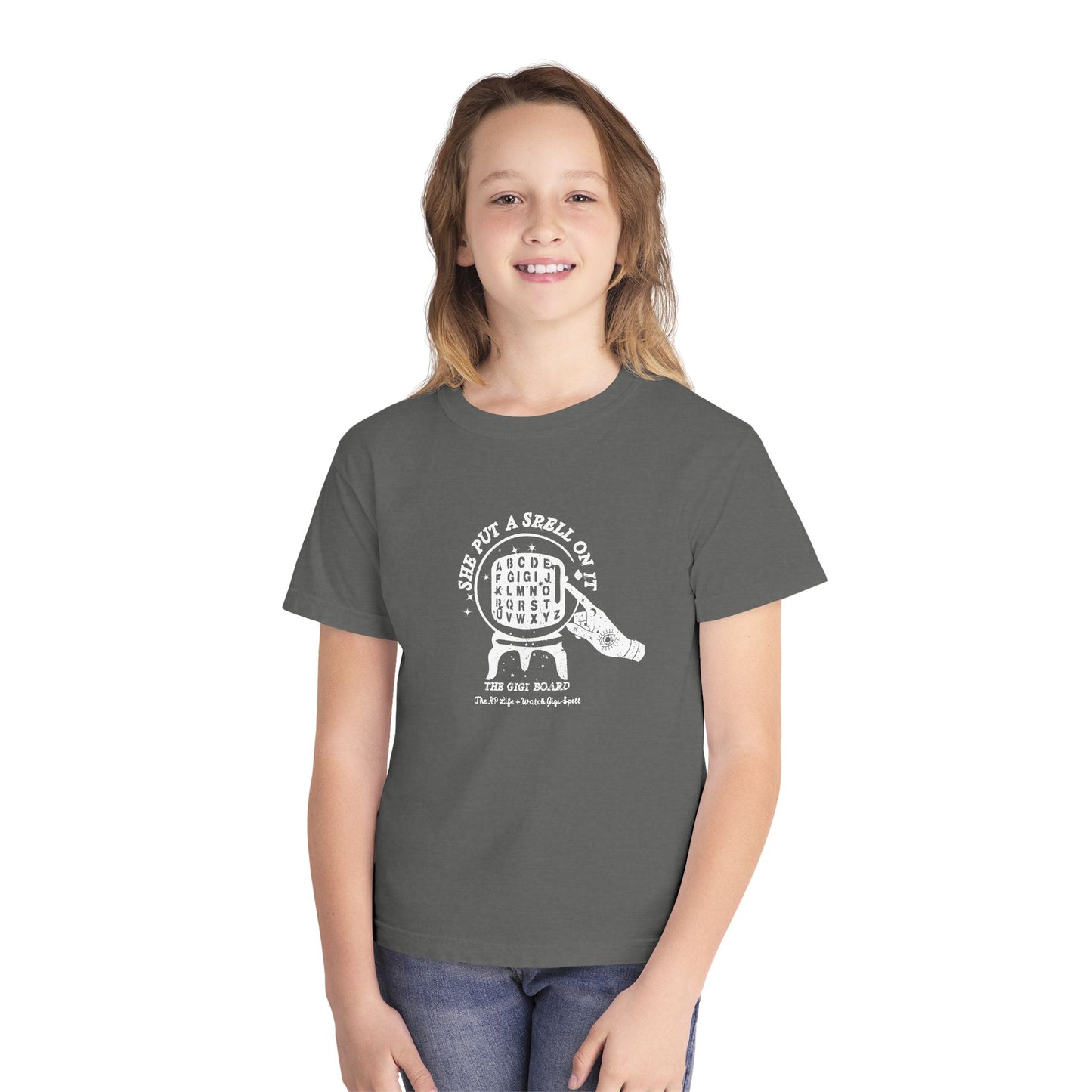 She Put a Spell on it - The Gigi Board - Youth Unisex Tee - Watch Gigi Spell Fundraiser