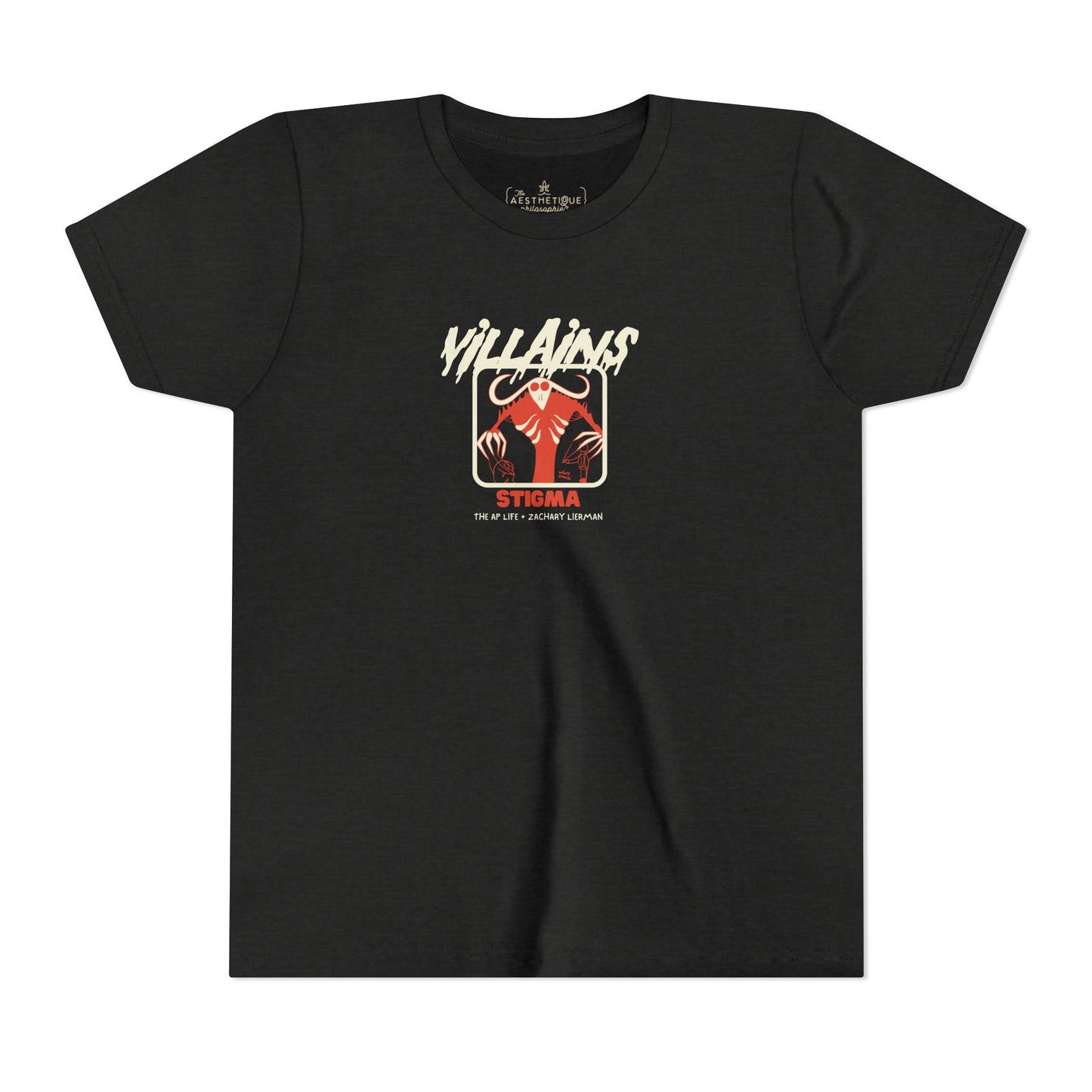 Villains of The Autistic Community Series - Stigma - Zachary Lierman - Youth Unisex Jersey Tee
