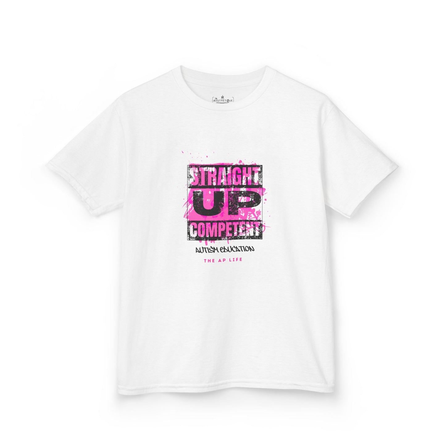 Straight Up Competent Autism Education - Youth Unisex Oversized Cotton Tee