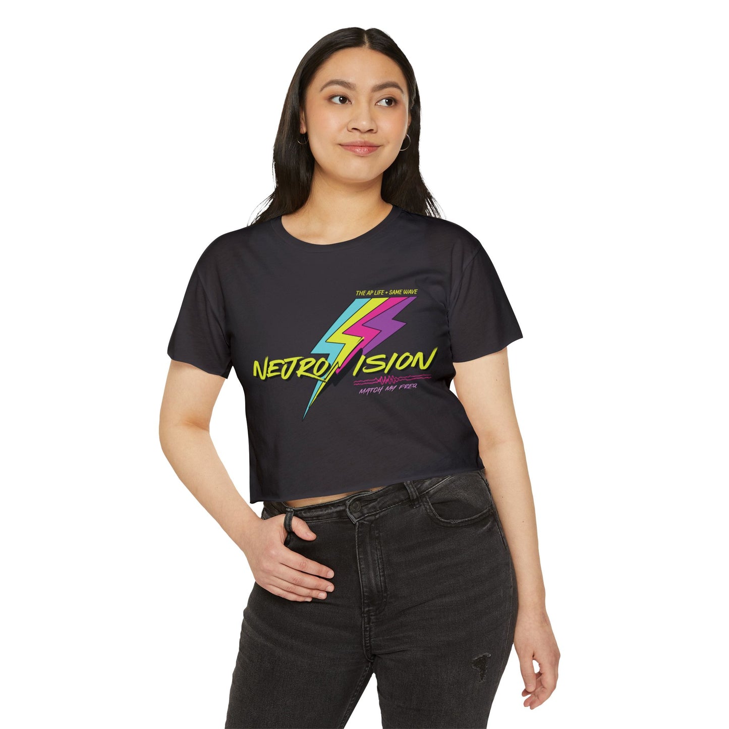 Neurovision - Match my Freq - Epilepsy Awareness Women's Crop Top