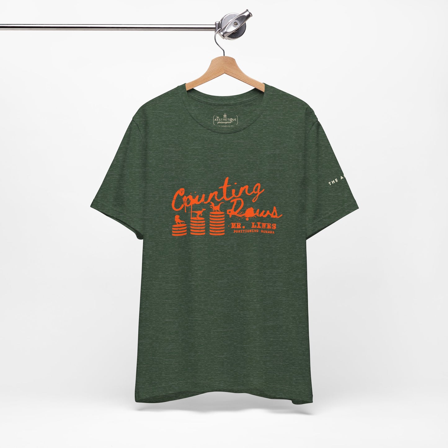 Counting Rows (Mr. Lines & Positioning Schema) - Adult Unisex Jersey Tee