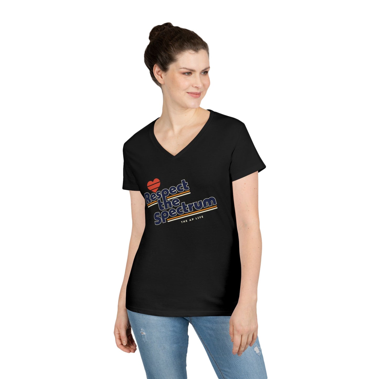 Respect the Spectrum - Women's V-Neck T-Shirt
