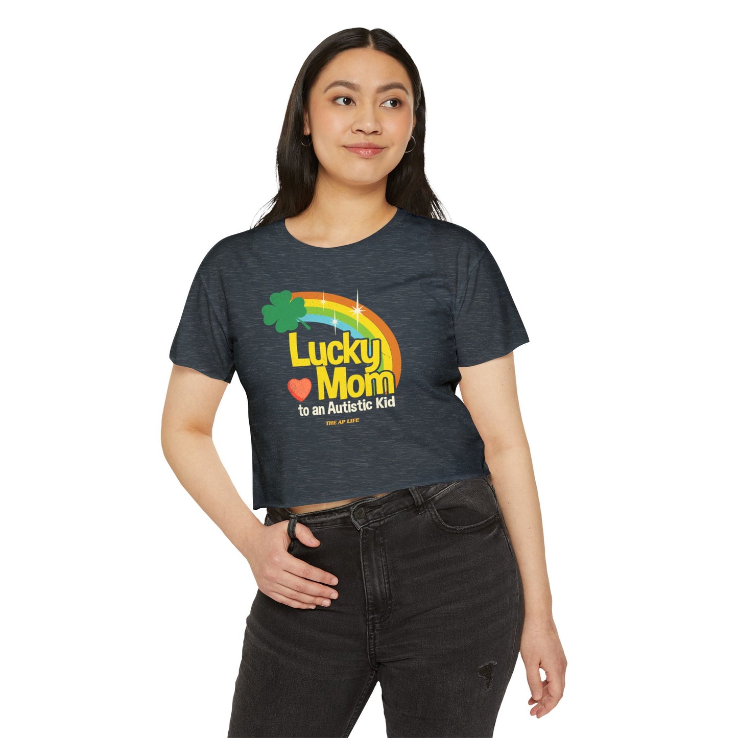 Lucky Mom to an Autistic Kid - Women's Festival Crop Top