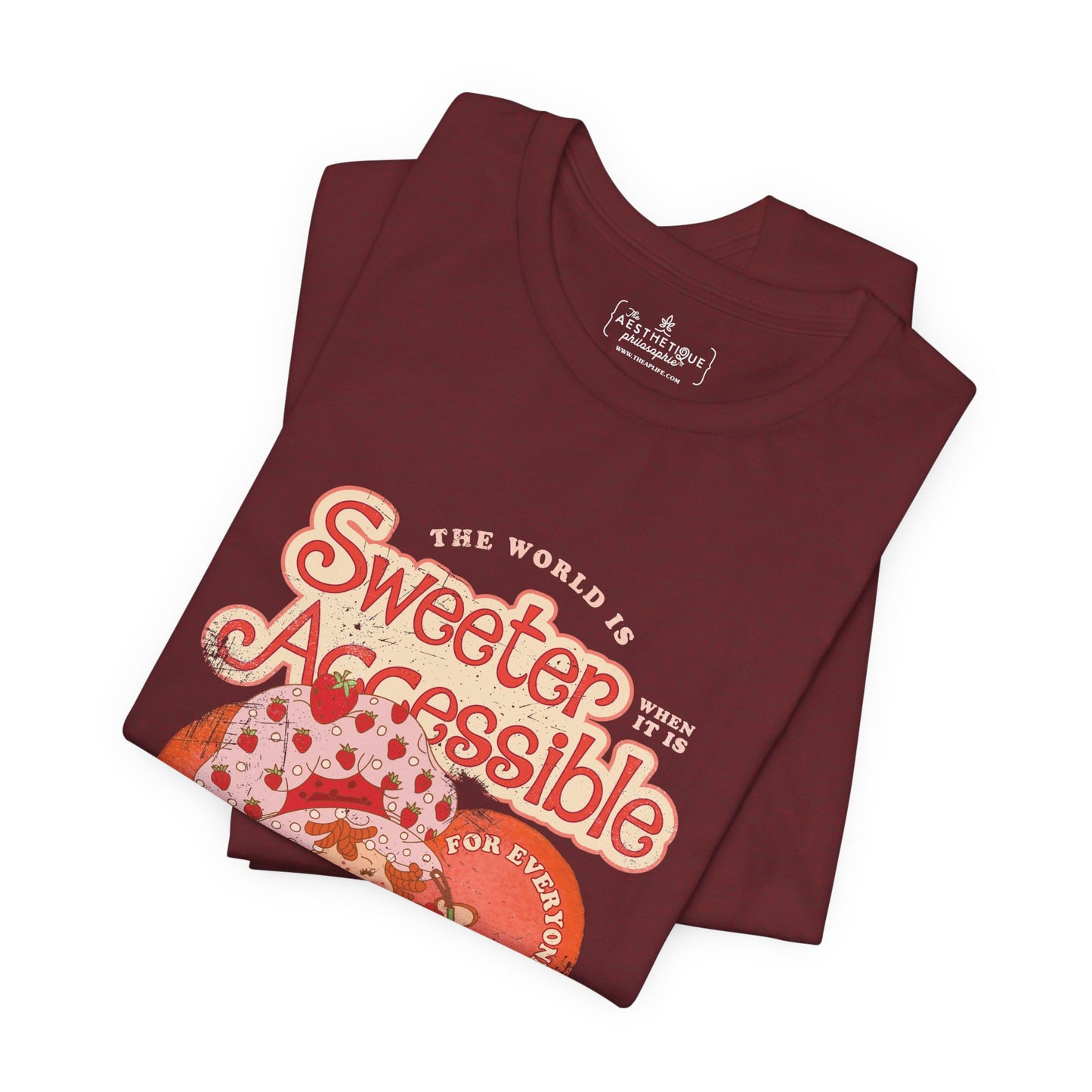 The World is Sweeter when it is Accessible for Everyone - Adult Unisex Jersey Short Sleeve Tee