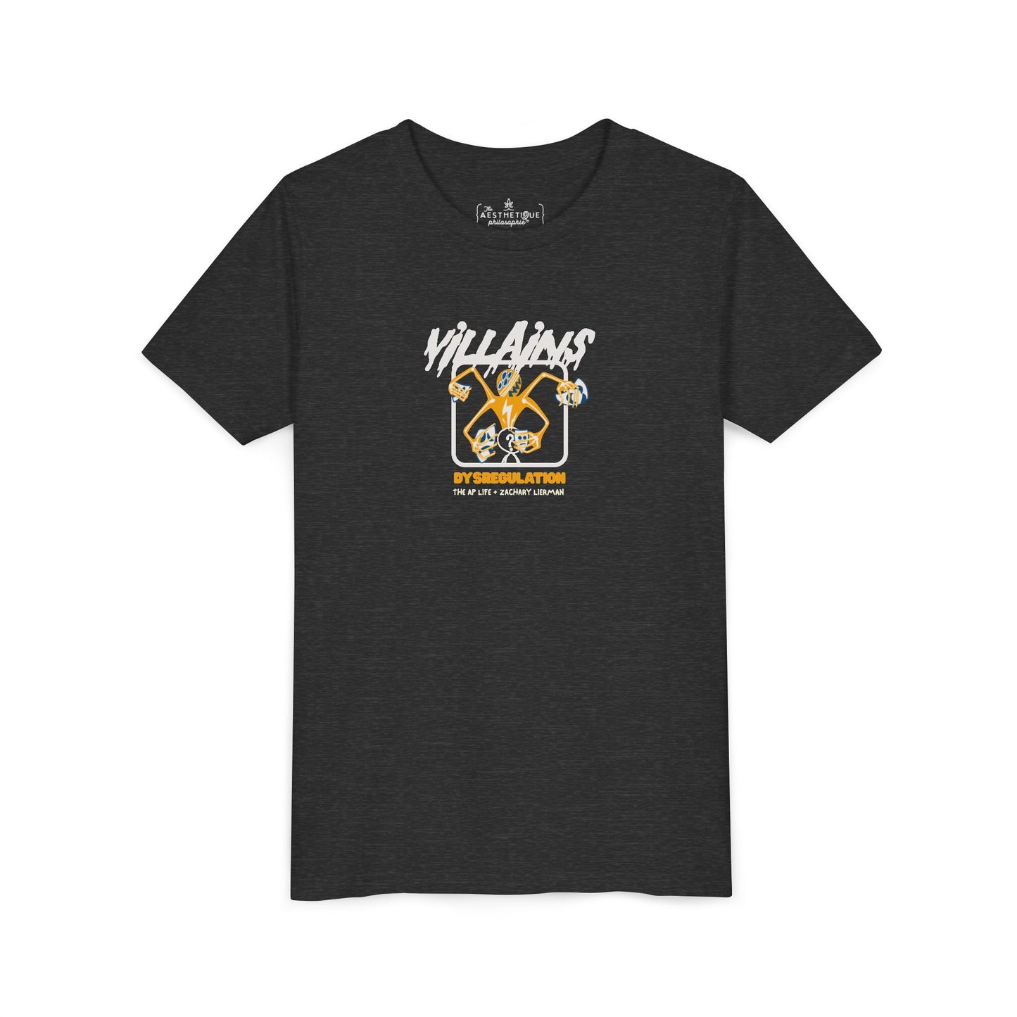Villains of The Autistic Community Series - Dysregulation - Zachary Lierman - Youth Unisex Jersey Tee