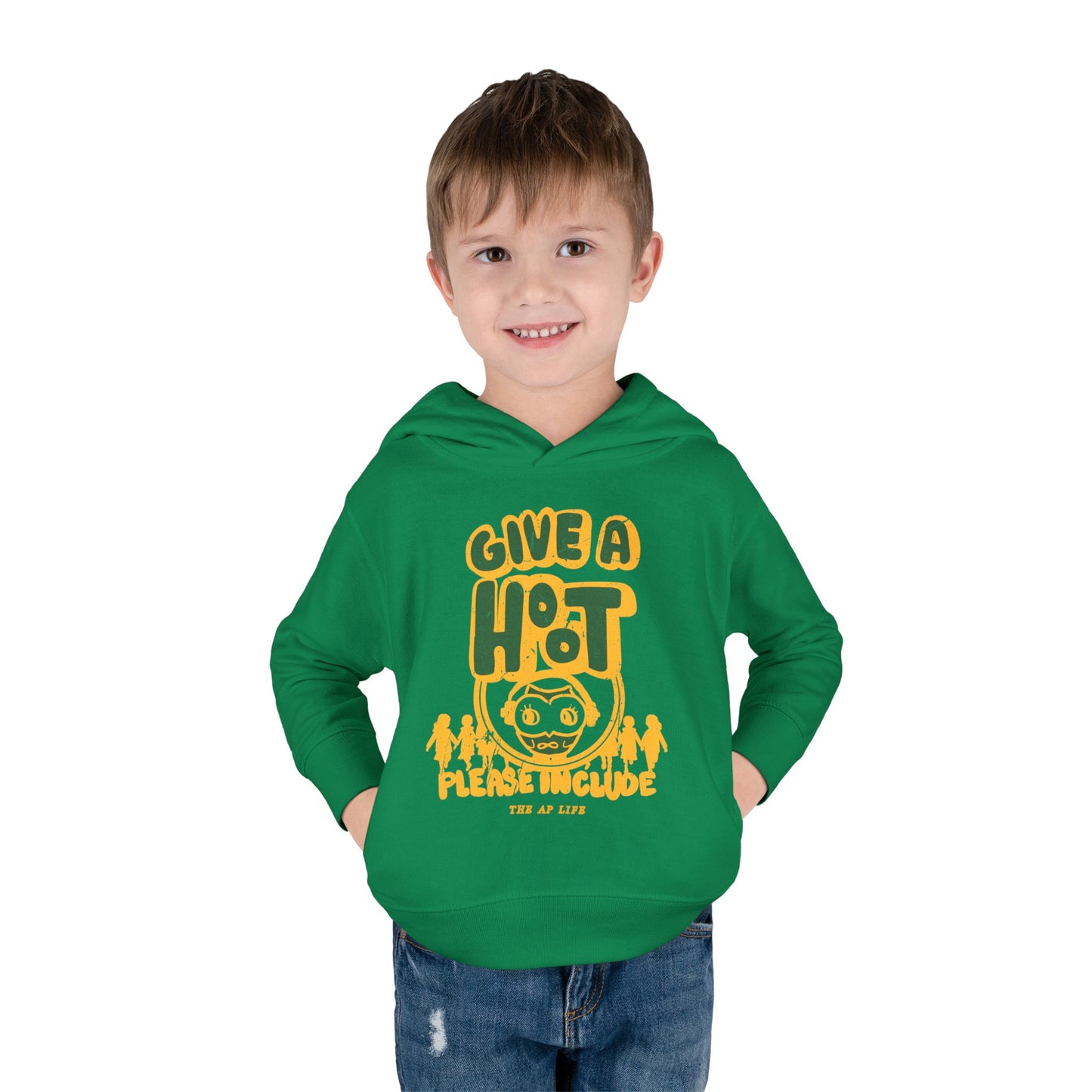 Give A Hoot - Just Include - Retro PSA Style - Toddler Unisex Hoodie
