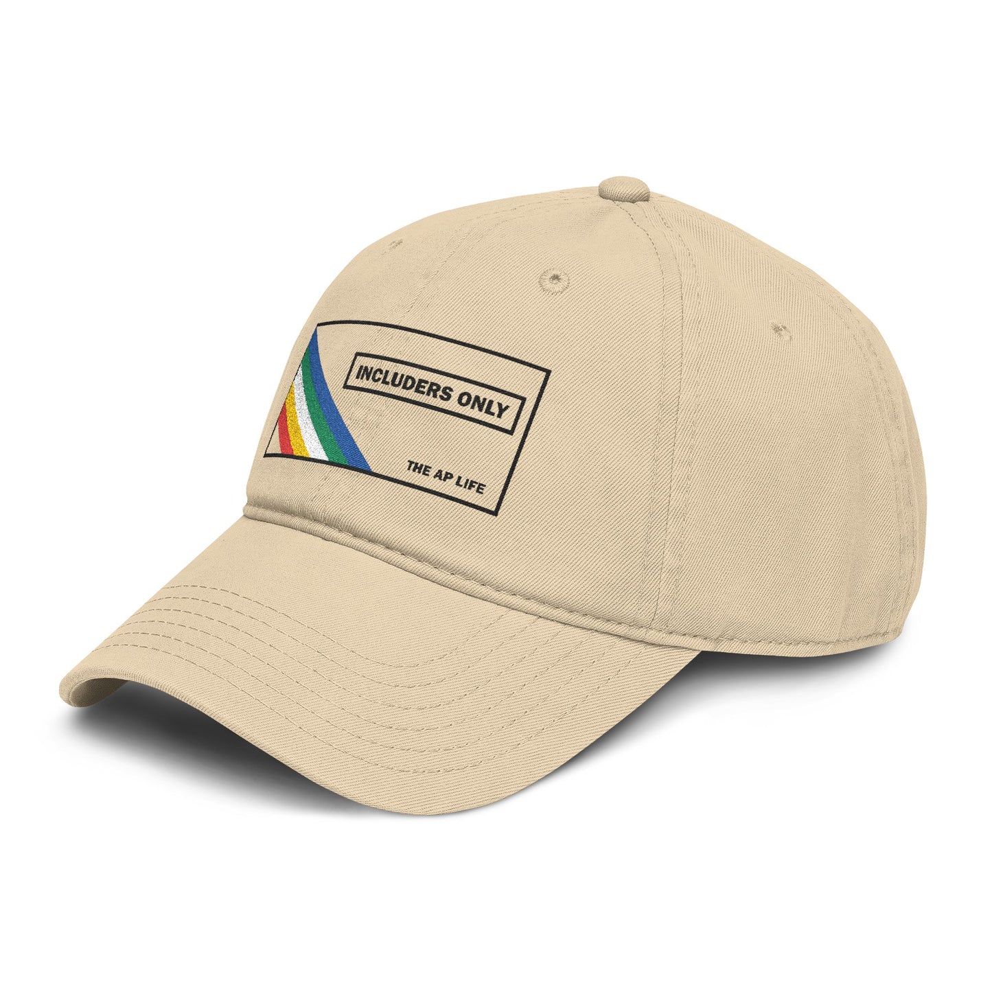 Includers Only - Disability Pride Flag - Garment Washed Baseball Cap (Embroidered)