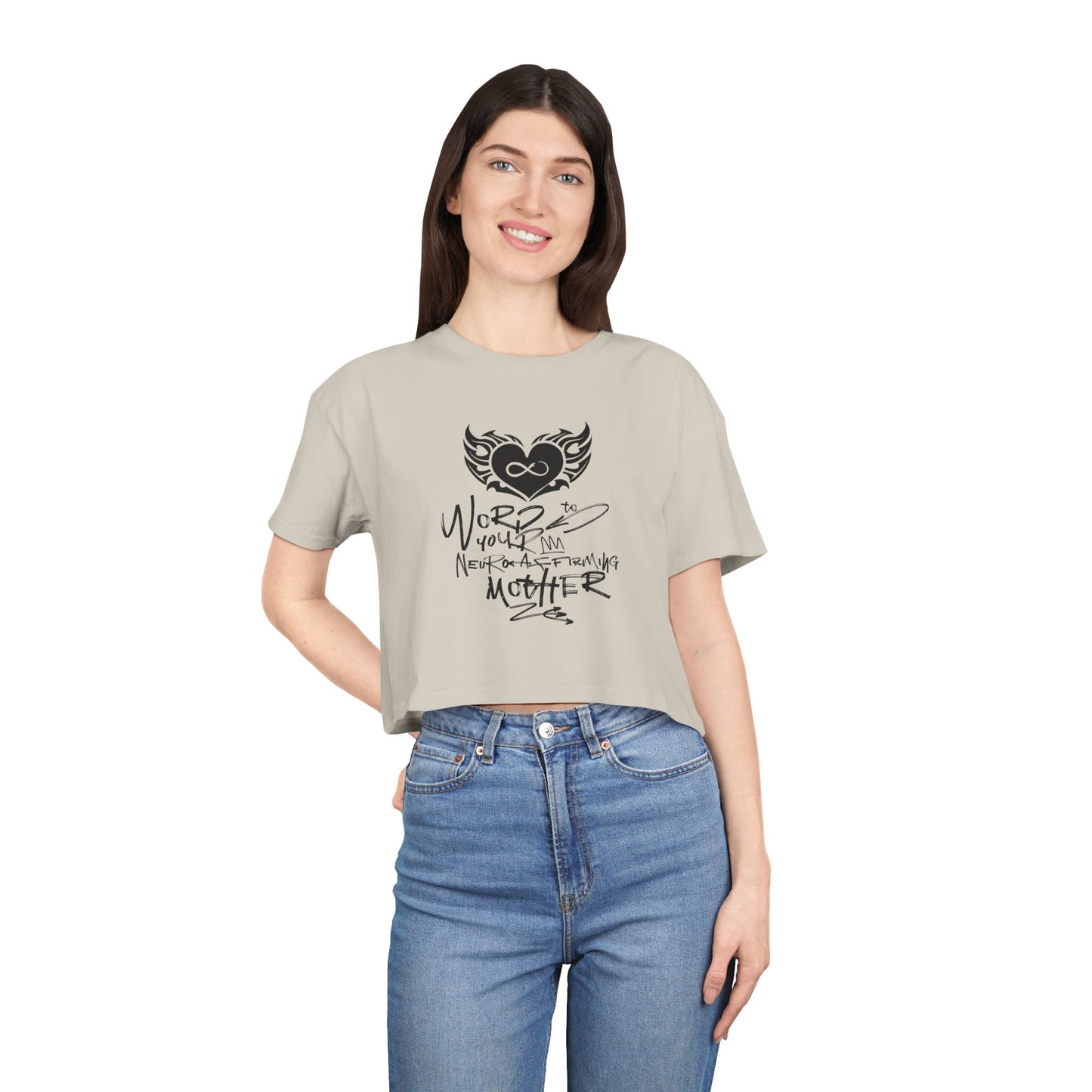 Word to your Neuro-Affirming Mother - 90s Throwback - Women's Cropped Tee