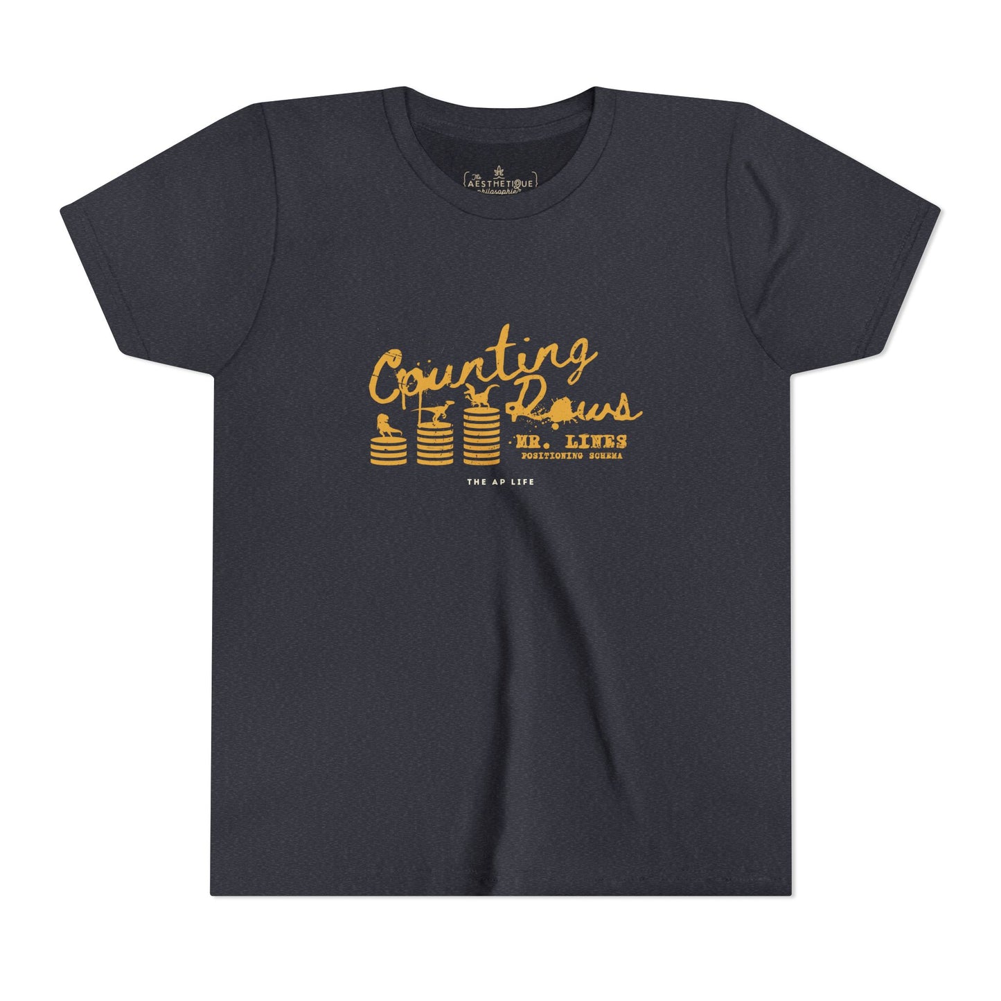 Counting Rows (Mr. Lines & Positioning Schema) - Youth Unisex Jersey Tee
