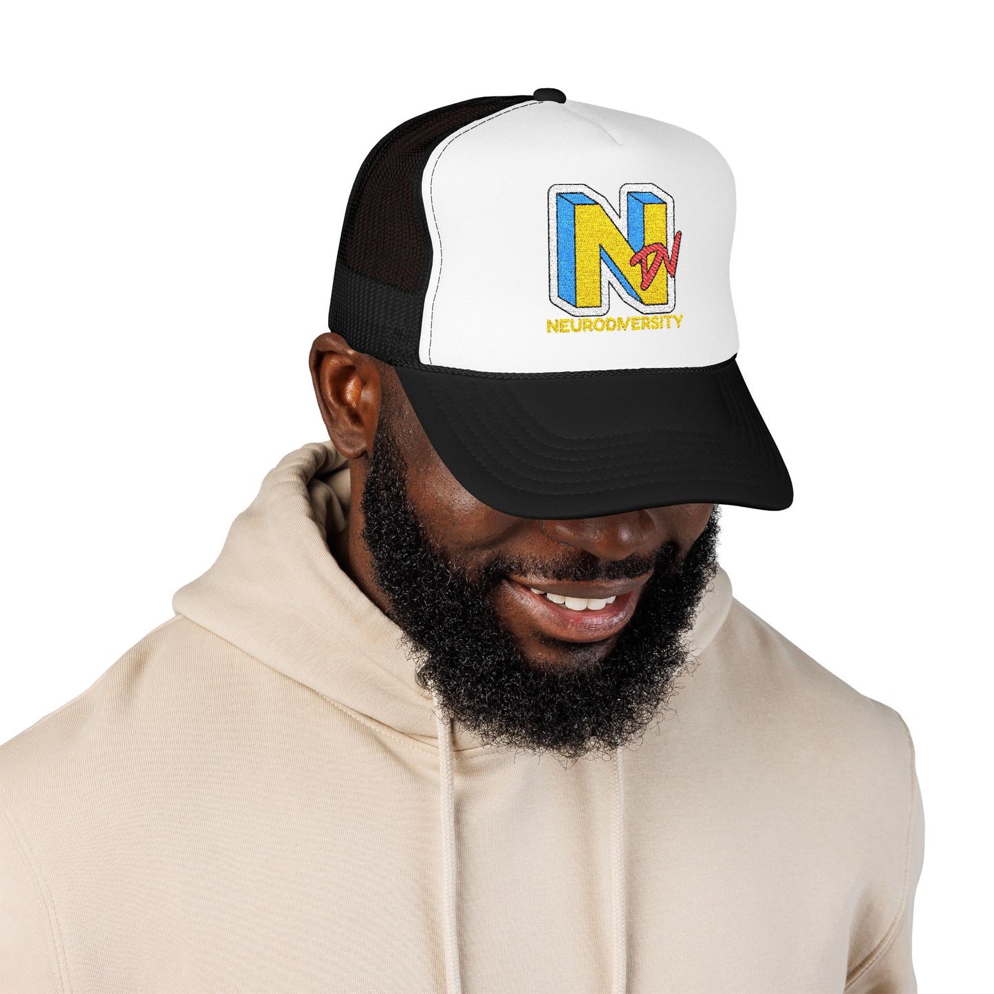NDV Neurodiversity Rocks Embroidered Adult Unisex Trucker Hat