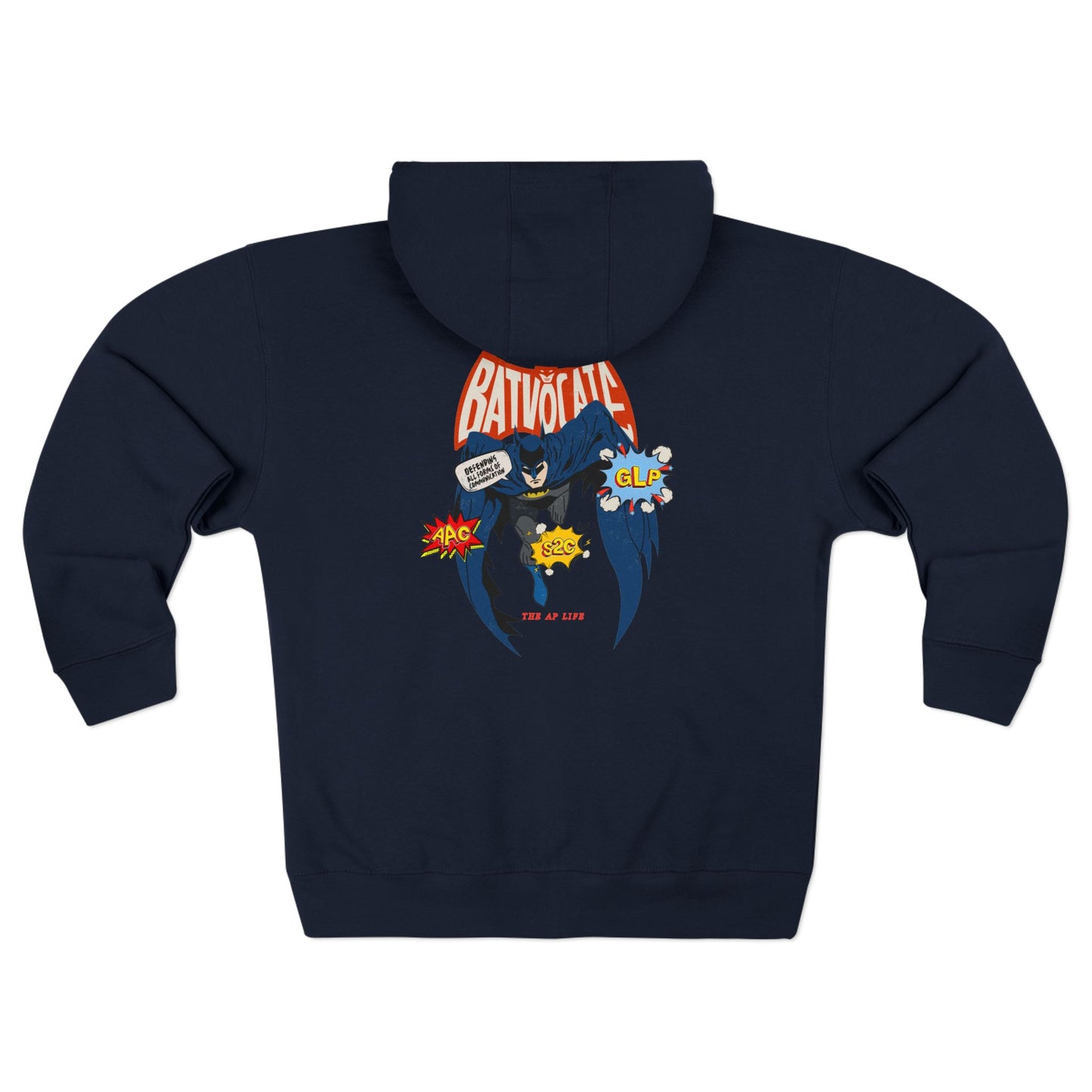Batvocate - Defending All Forms of Communication - AAC - GLP - S2C - Adult Unisex Zip Hoodie