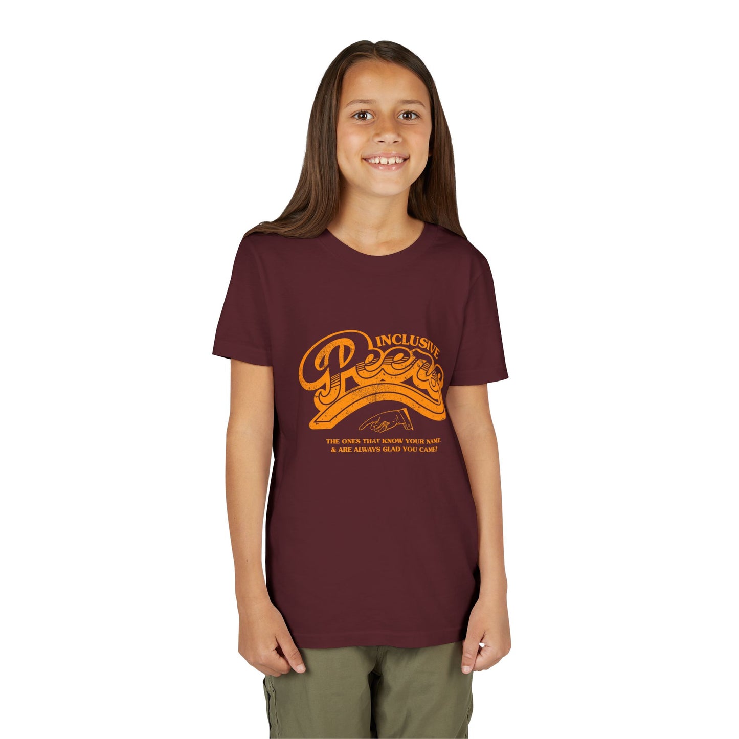 Inclusive Peers - The Ones That Know Your Name & Are Always Glad You Came - Youth Short Sleeve Tee