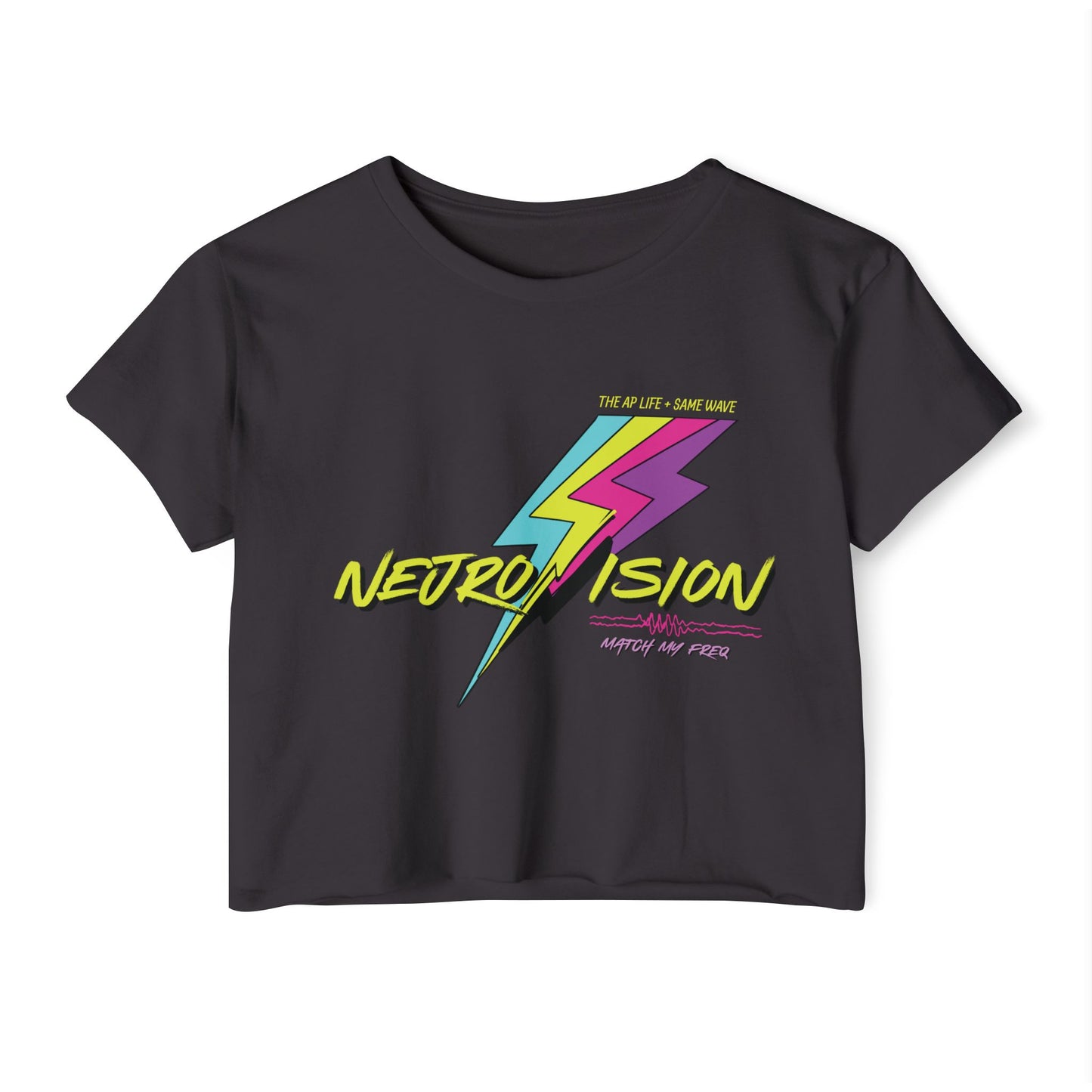 Neurovision - Match my Freq - Epilepsy Awareness Women's Crop Top
